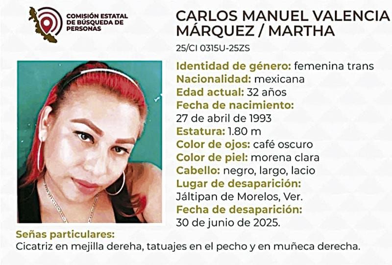 ¡DESAPARECE OTRA MUJER TRANSEXUAL!