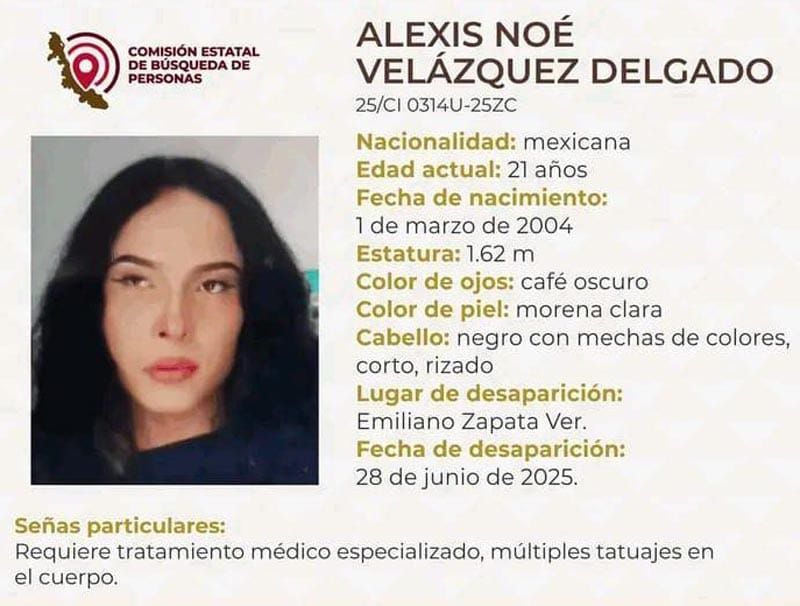 ¡LOCALIZAN SIN VIDA A ALEXIS, MODELO TRANS DESAPARECIDA HACE 4 DÍAS EN XALAPA!