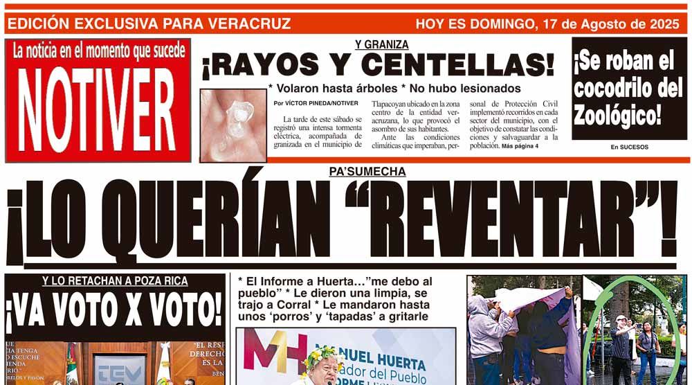 LA PORTADA - DOMINGO 17 DE AGOSTO 2025