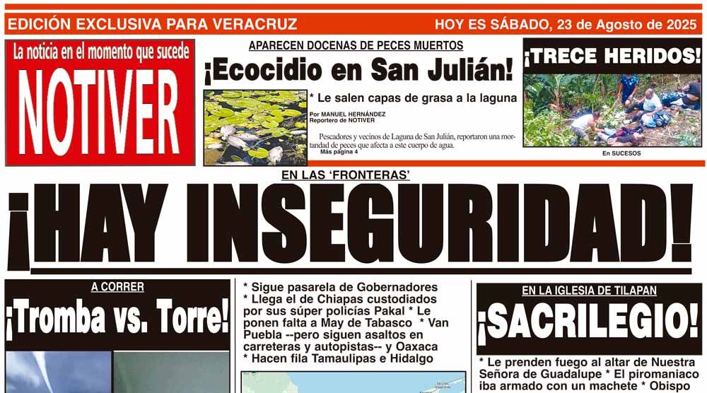 LA PORTADA - SÁBADO 23 DE AGOSTO 2025
