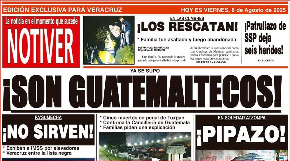 LA PORTADA - VIERNES 8 DE AGOSTO 2025