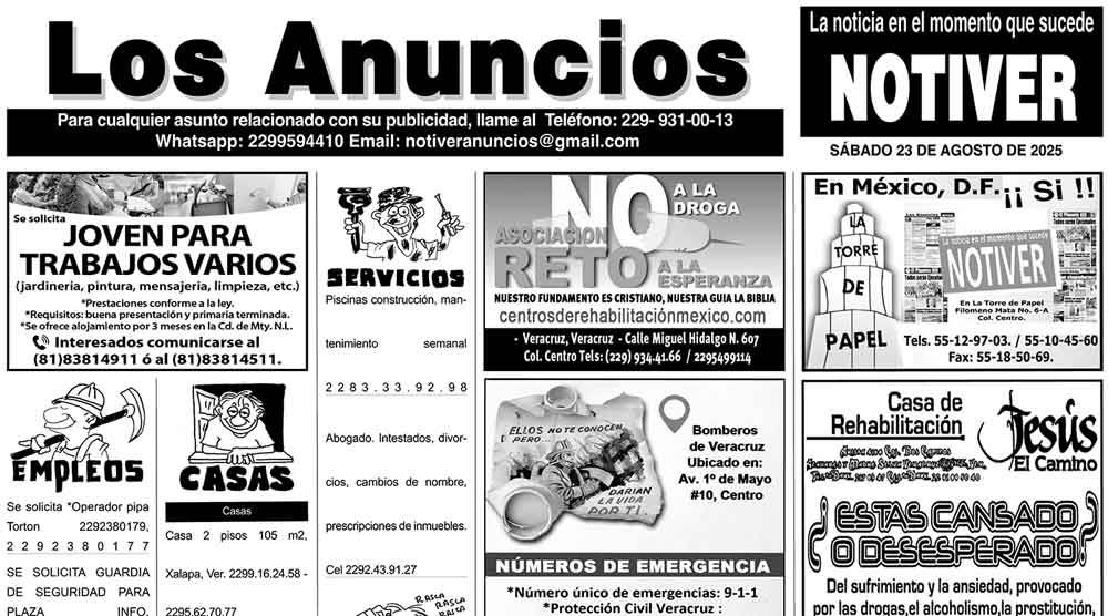 ...LOS ANUNCIOS, AVISOS Y DEMÁS! - SÁBADO, 23 DE AGOSTO 2025