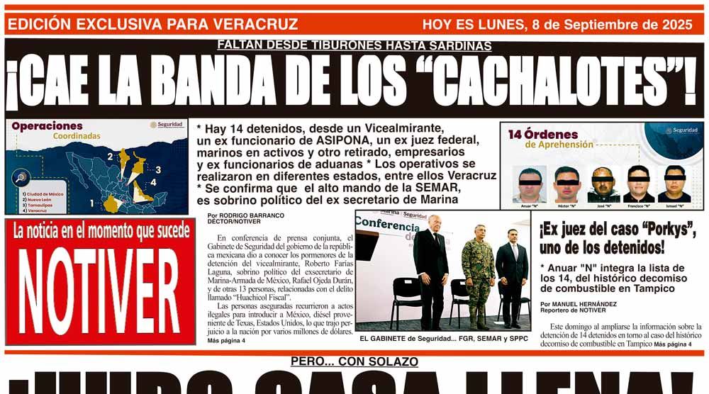 LA PORTADA - LUNES 8 DE SEPTIEMBRE 2025