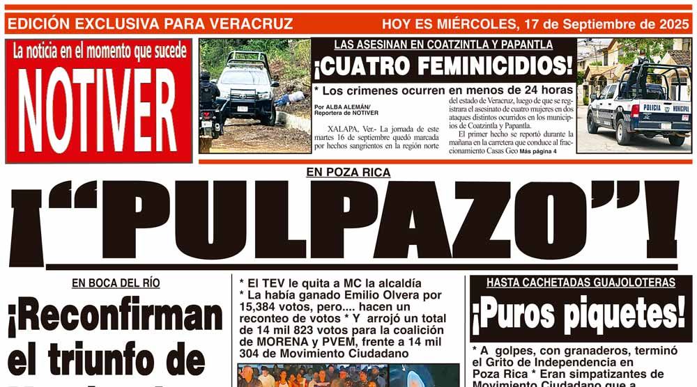 LA PORTADA - MIÉRCOLES 17 DE SEPTIEMBRE 2025