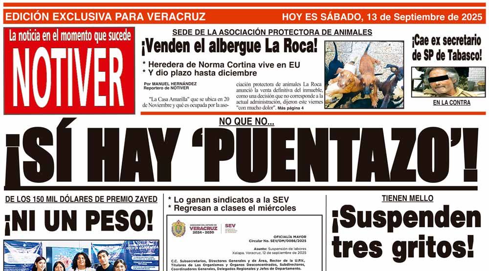 LA PORTADA - SÁBADO 13 DE SEPTIEMBRE 2025