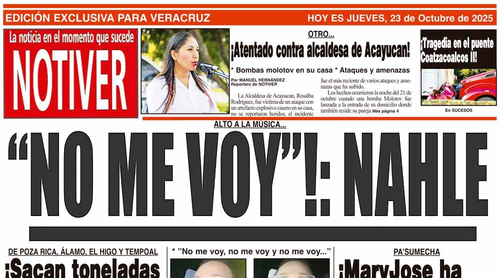 LA PORTADA - JUEVES 23 DE OCTUBRE 2025