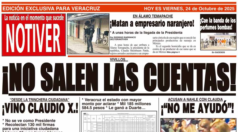 LA PORTADA - VIERNES 24 DE OCTUBRE 2025