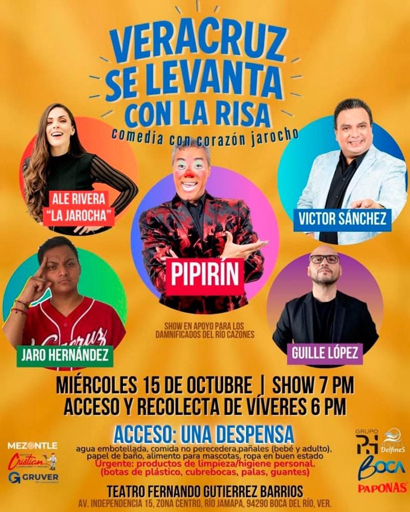 ¡SHOW DE COMEDIANTES PARA ACOPIAR VIVERES PARA LOS DAMNIFICADOS!