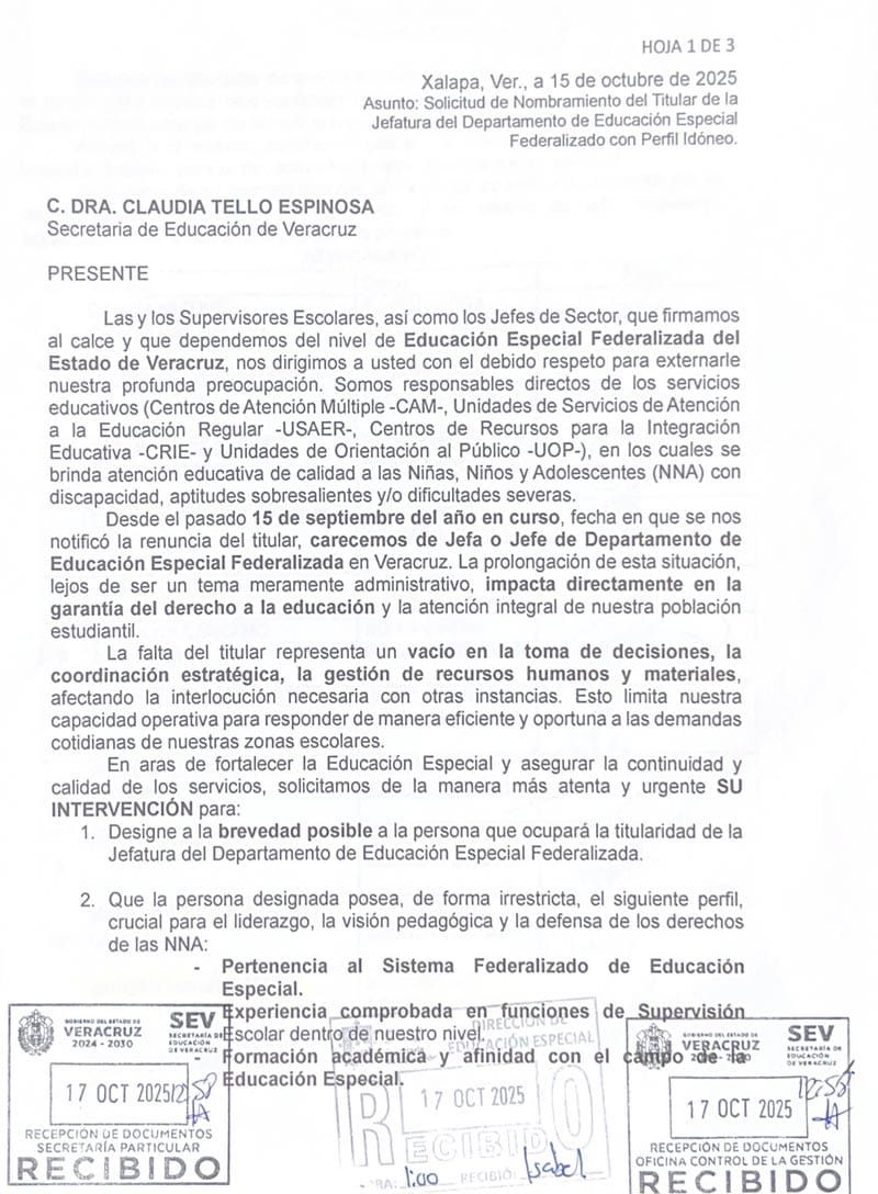 ¡TRUENAN SUPERVISORES! - *Por falta de jefe en Educación Especial