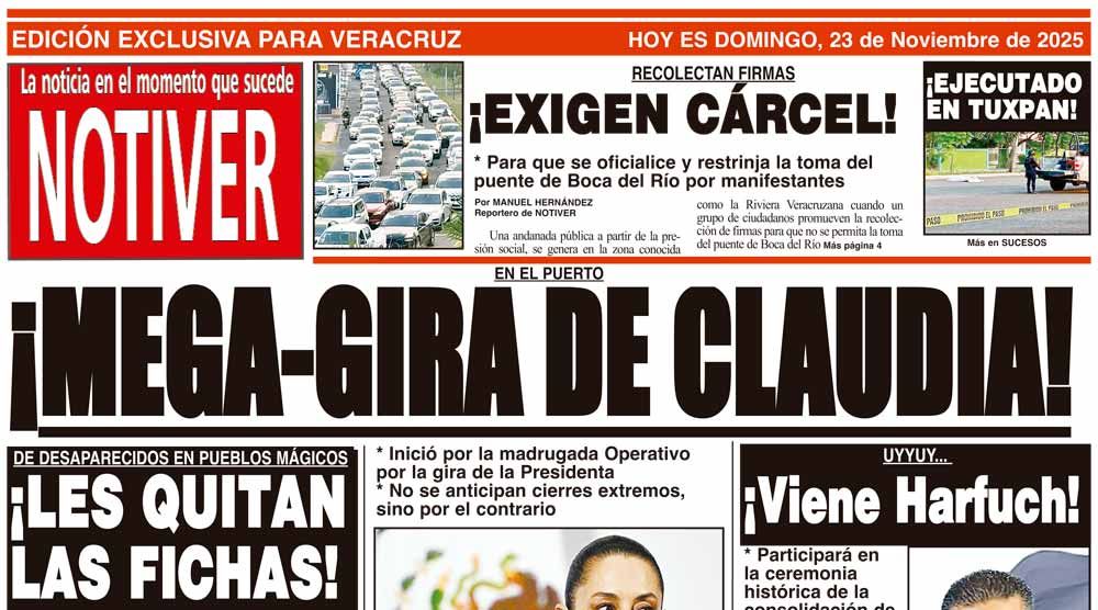 LA PORTADA - DOMINGO 23 DE NOVIEMBRE 2025