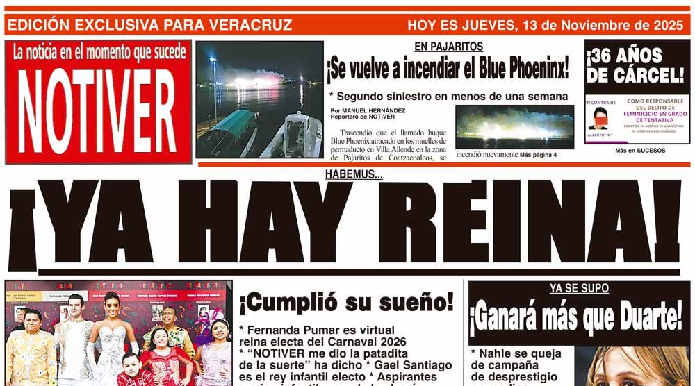 LA PORTADA - JUEVES 13 DE NOVIEMBRE 2025