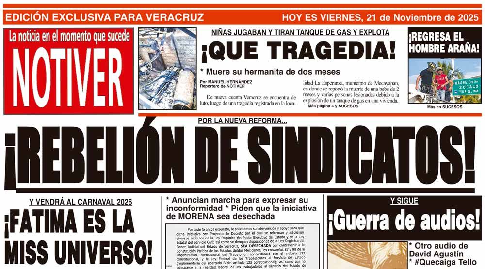 LA PORTADA - VIERNES 21 DE NOVIEMBRE 2025