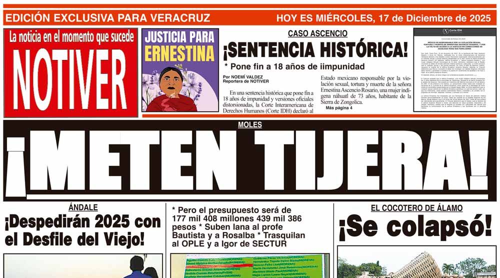 LA PORTADA - MIÉRCOLES 17 DE DICIEMBRE 2025