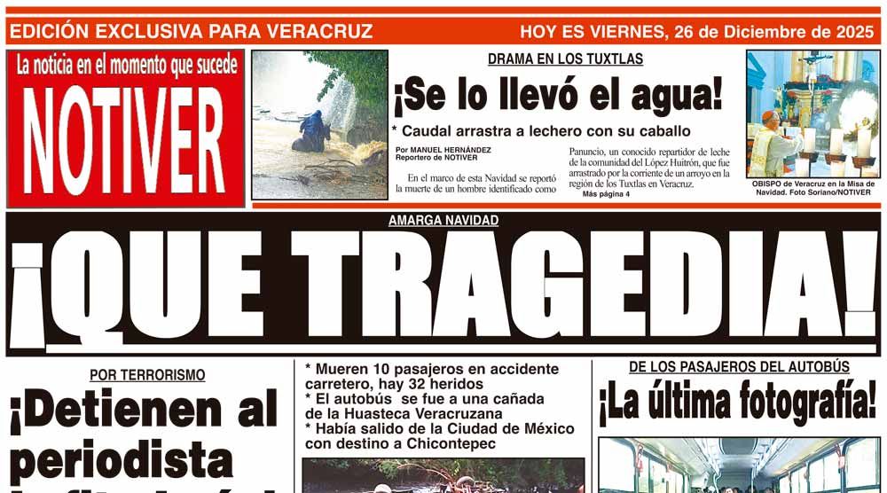 LA PORTADA - VIERNES 26 DE DICIEMBRE 2025