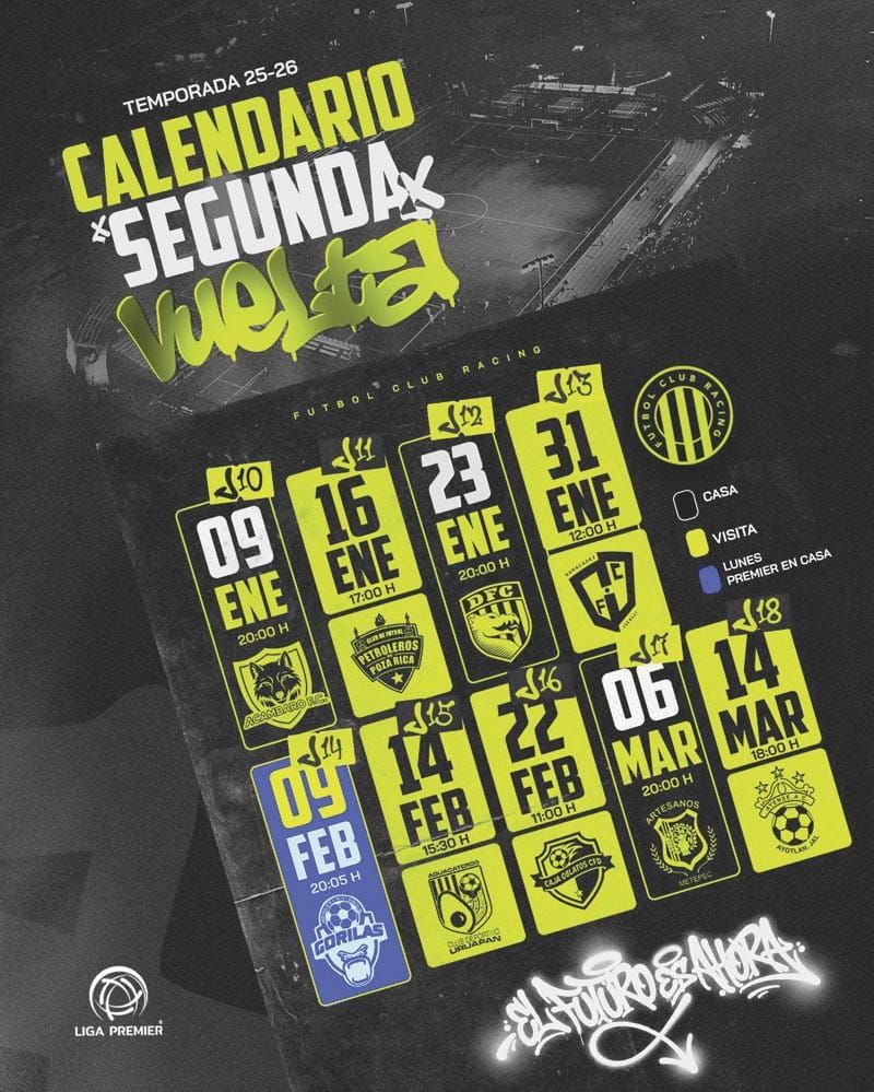 ¡RACING DE LA SERIE B YA TIENE CALENDARIO!