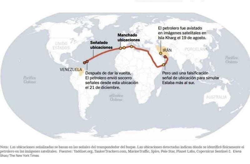 ¡UN PETROLERO PERSEGUIDO POR LA GUARDIA COSTERA DE EU SE PINTA LA BANDERA RUSA!
