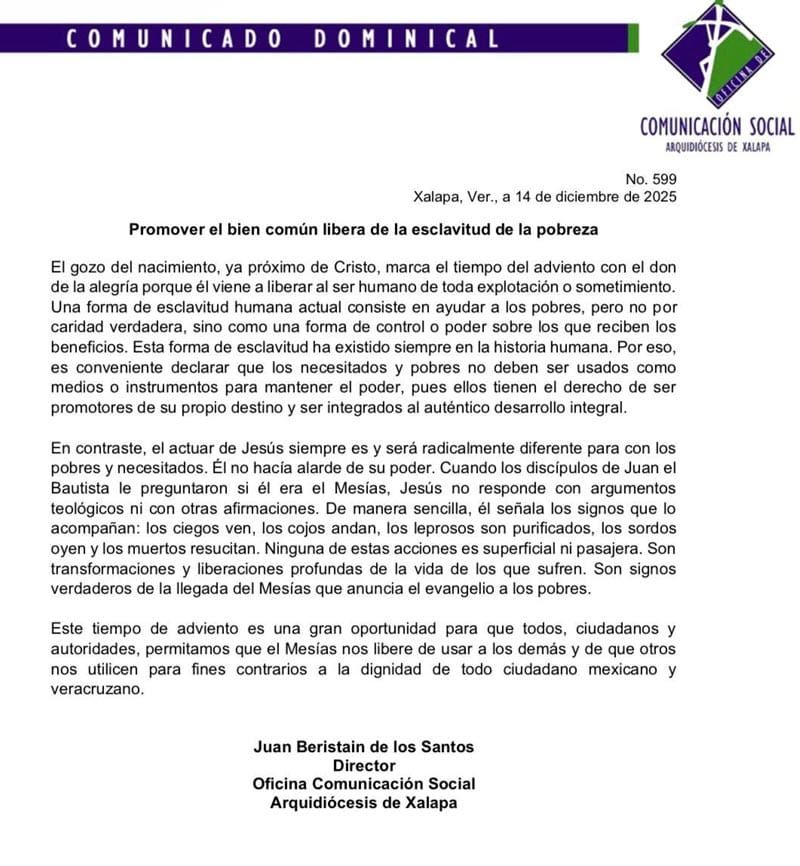 ¡NO USEN A LOS POBRES! - PIDE IGLESIA CATÓLICA