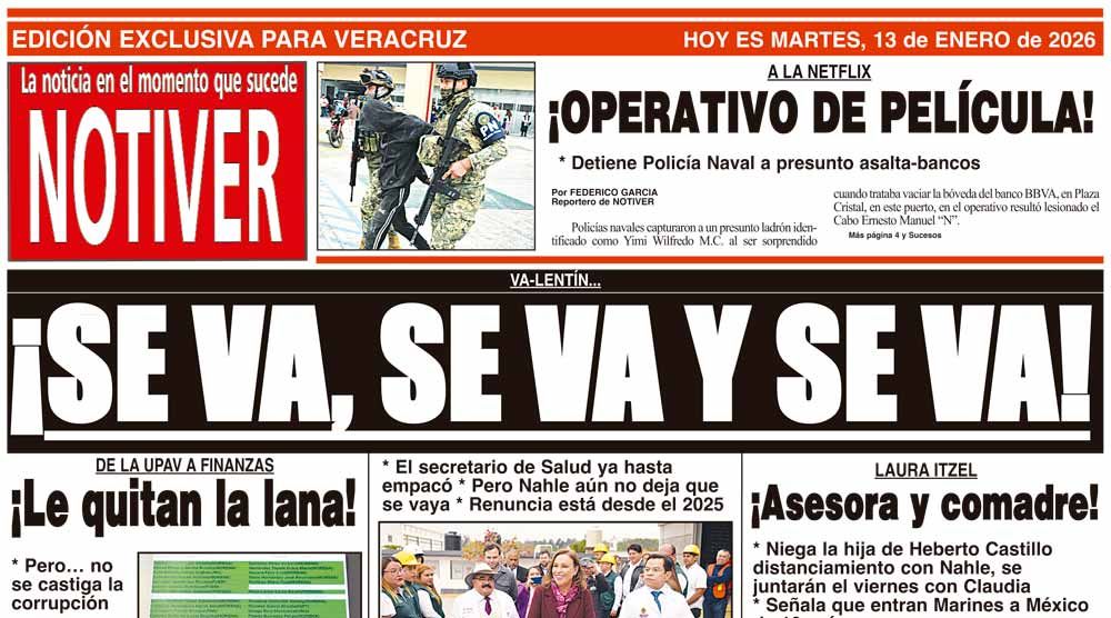 LA PORTADA - MARTES 13 DE ENERO 2026