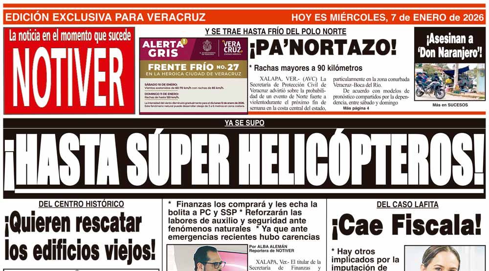 LA PORTADA - MIÉRCOLES 7 DE ENERO 2026