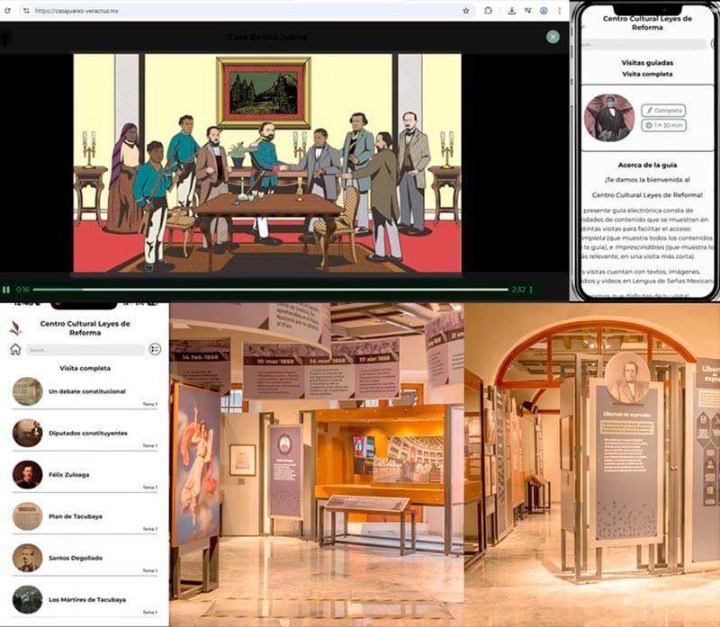 GUÍAS DIGITALES PARA RECORRER CASA BENITO JUÁREZ Y CENTRO CULTURAL LEYES DE REFORMA
