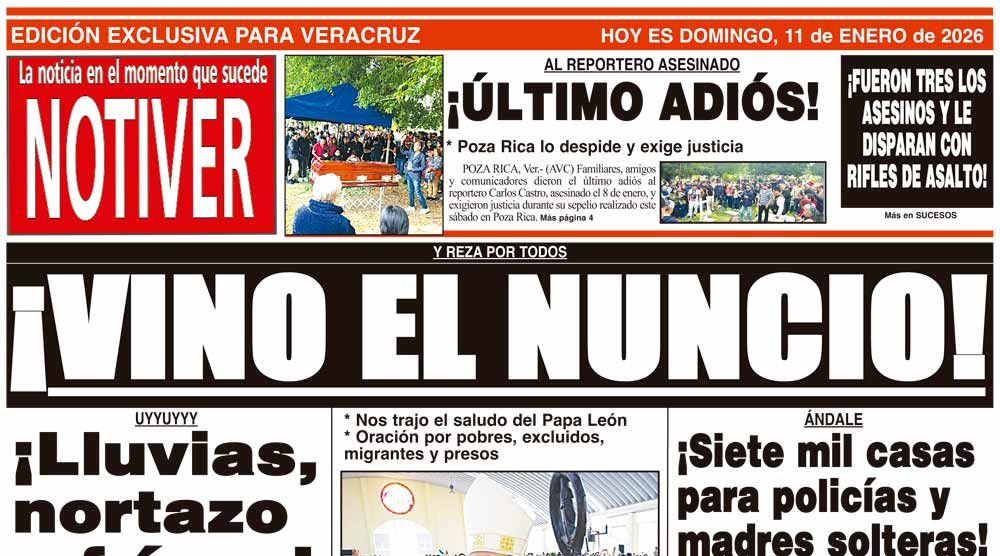 LA PORTADA - DOMINGO 11 DE ENERO 2026