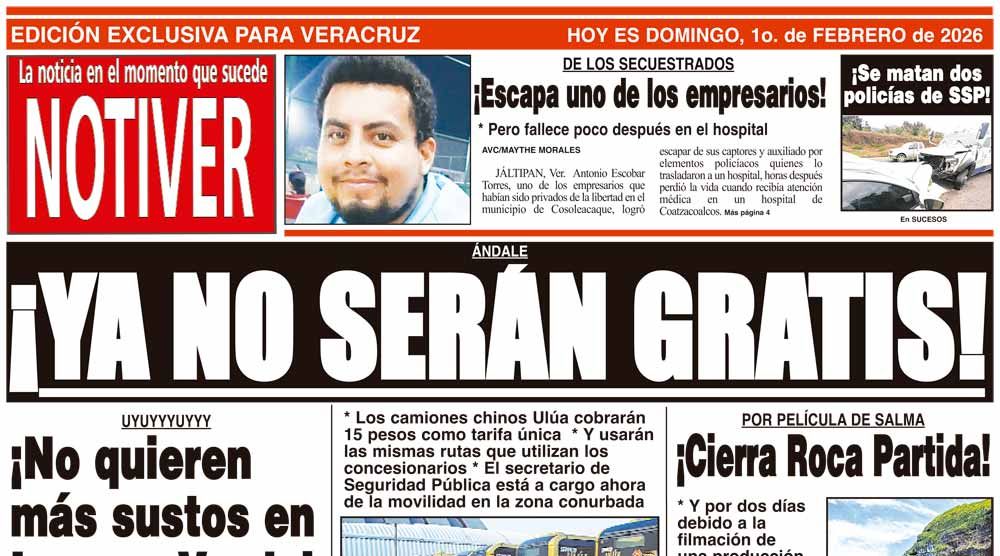 LA PORTADA - DOMINGO 1 DE FEBRERO 2026