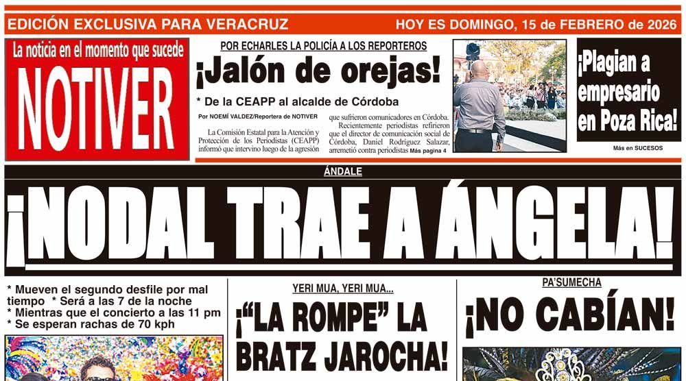 LA PORTADA - DOMINGO 15 DE FEBRERO 2026
