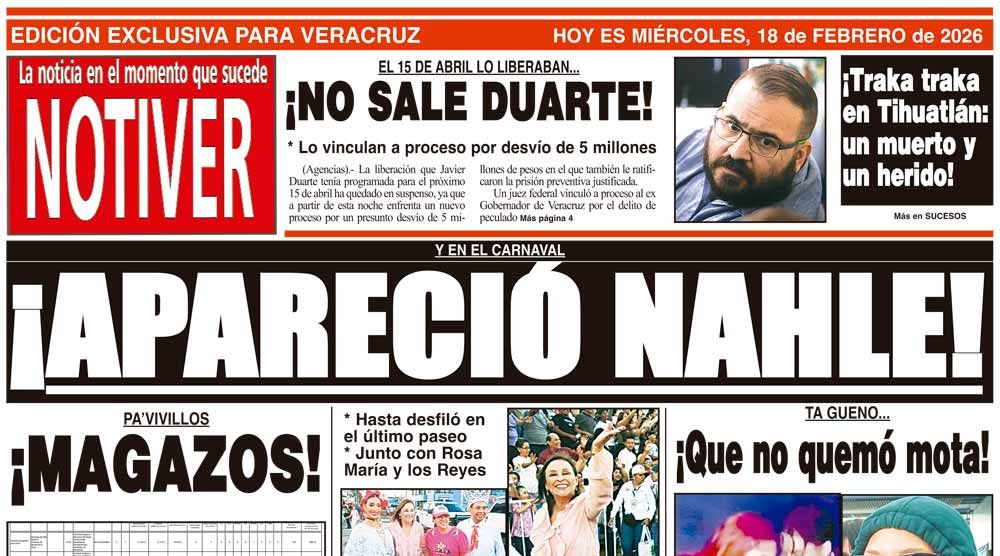 LA PORTADA - MIÉRCOLES 18 DE FEBRERO 2026