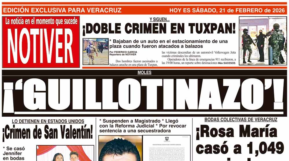LA PORTADA - SÁBADO 21 DE FEBRERO 2026