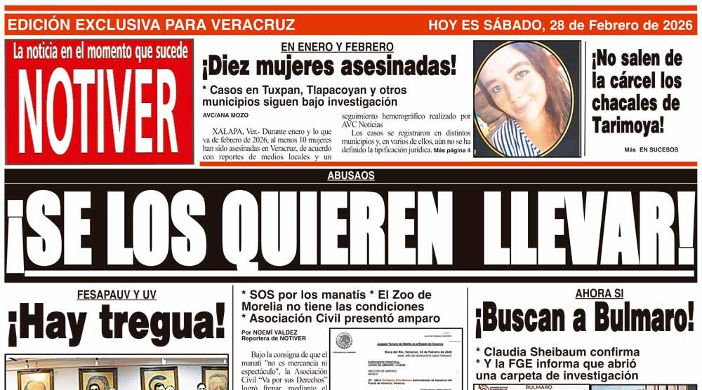 LA PORTADA - SÁBADO 28 DE FEBRERO 2026
