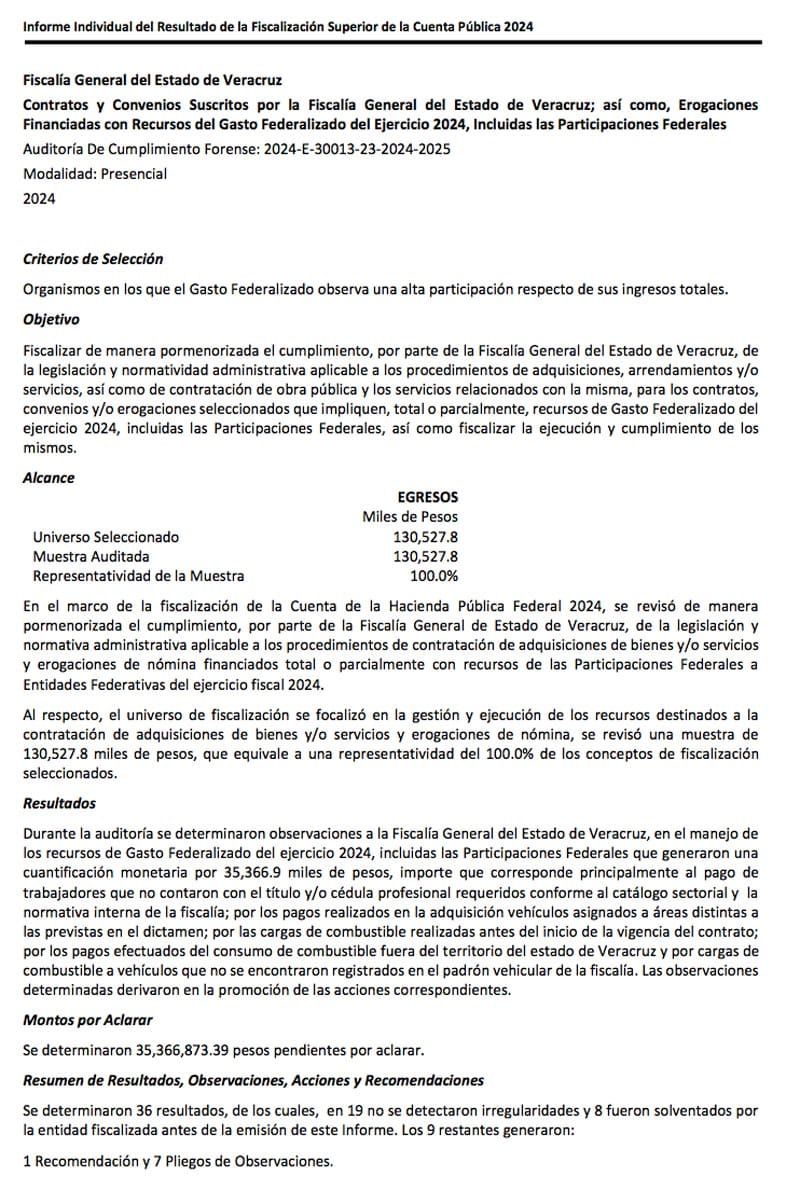 ¡FALTAN 35 MILLONES! - DE LA FISCALÍA DE VERACRUZ