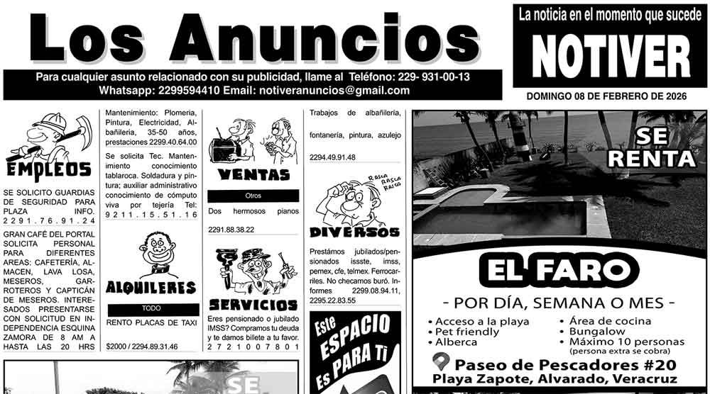 ...LOS ANUNCIOS, AVISOS Y DEMÁS! - DOMINGO, 8 DE FEBRERO 2026