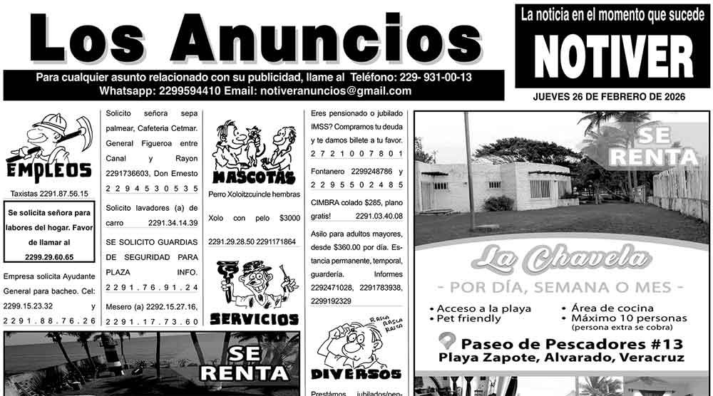 ...LOS ANUNCIOS, AVISOS Y DEMÁS! - JUEVES, 26 DE FEBRERO 2026