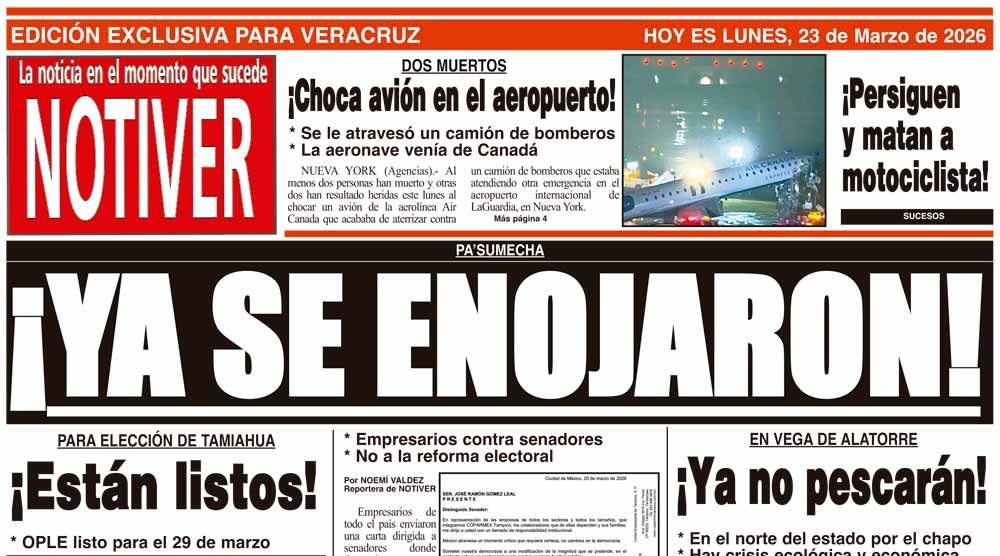LA PORTADA - LUNES 23 DE MARZO 2026