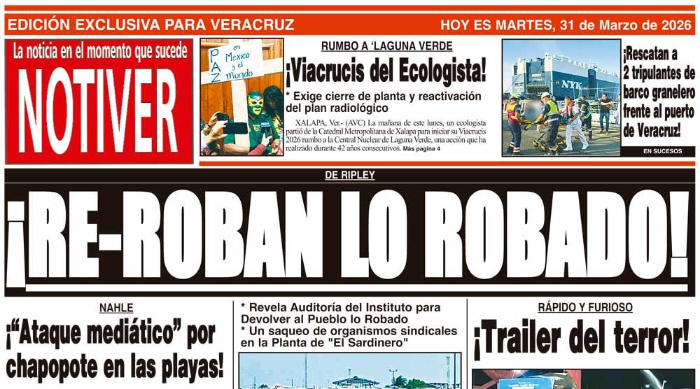 LA PORTADA - MARTES 31 DE MARZO 2026