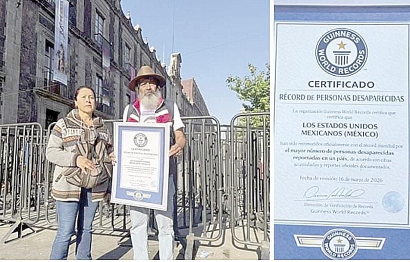 ¡LLEVAN A SHEINBAUM 'RÉCORD GUINNESS' DE DESAPARECIDOS!