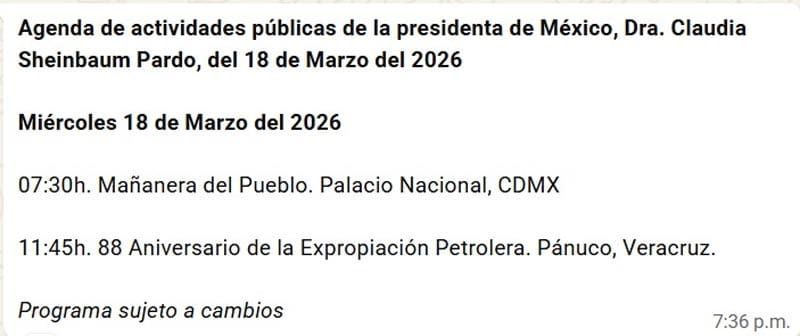 ¡VIENE CLAUDIA! - *A Pánuco este viernes