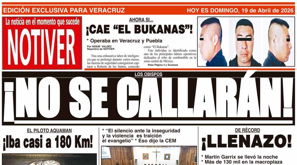 LA PORTADA - DOMINGO 19 DE ABRIL 2026