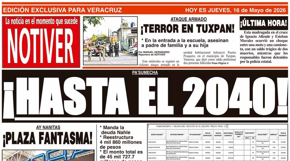 LA PORTADA - JUEVES 16 DE ABRIL 2026