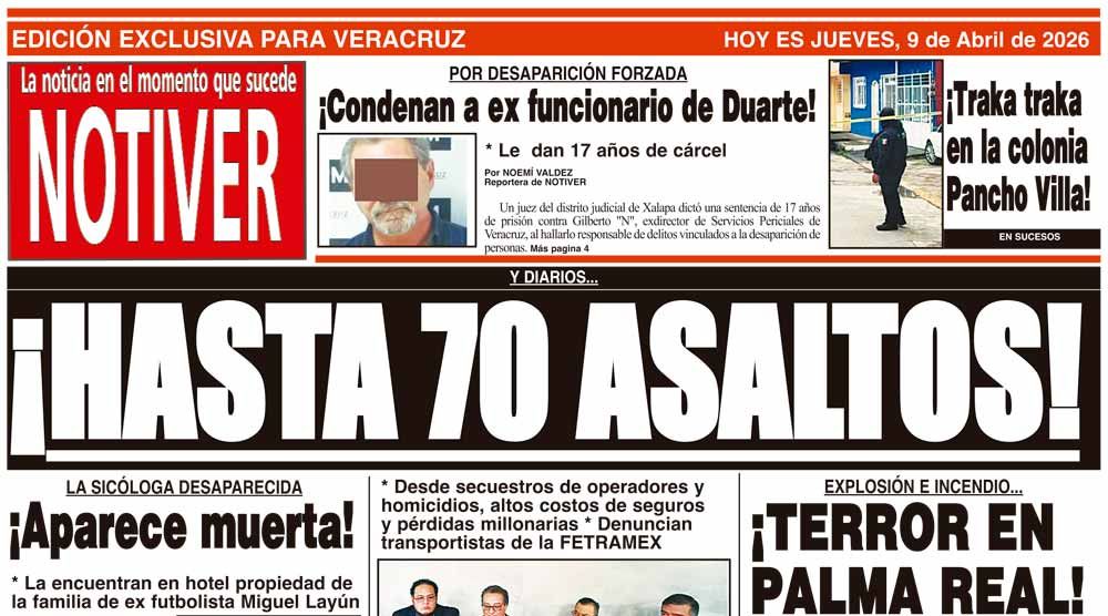 LA PORTADA - JUEVES 9 DE ABRIL 2026