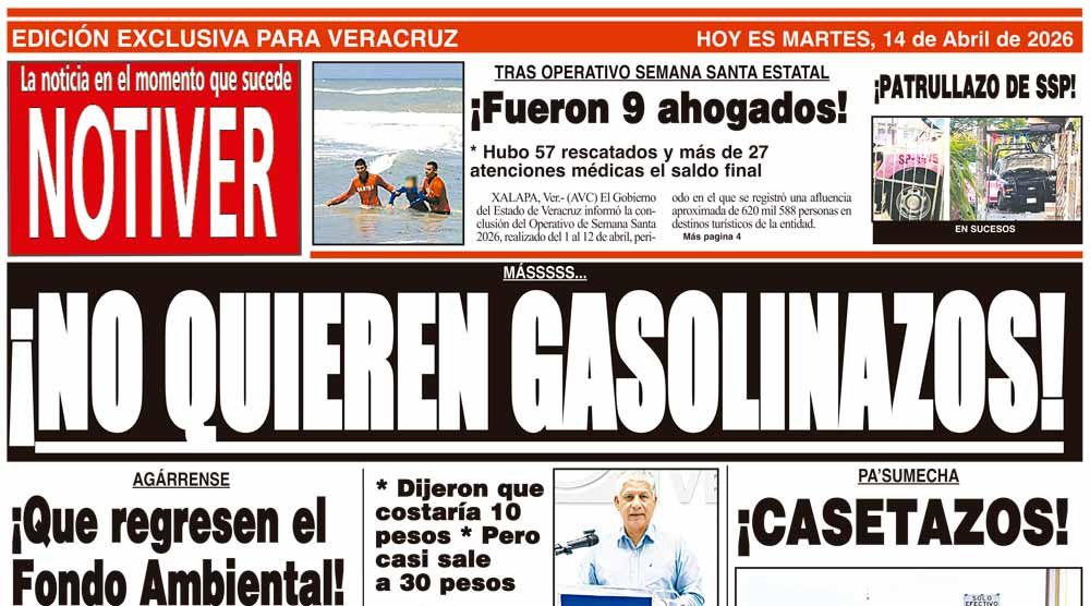 LA PORTADA - MARTES  14 DE ABRIL 2026
