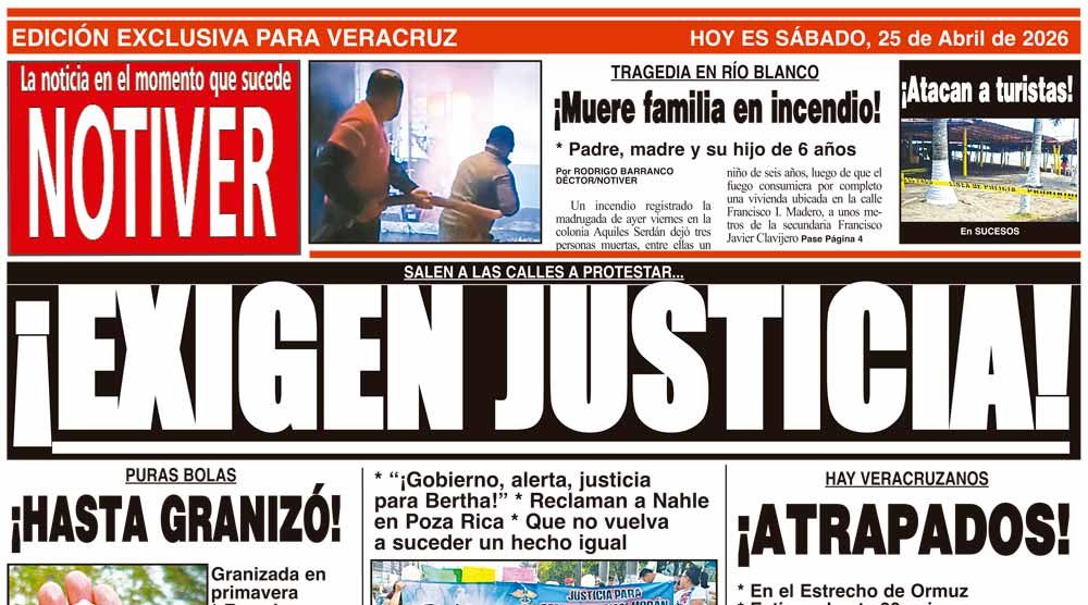 LA PORTADA - SÁBADO 25 DE ABRIL 2026