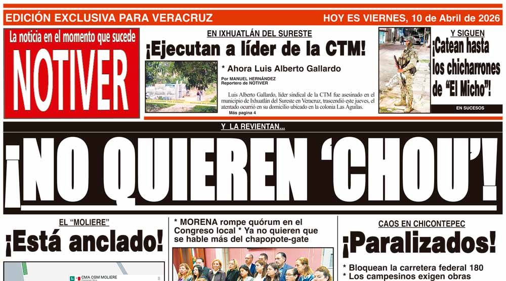 LA PORTADA - VIERNES 10 DE ABRIL 2026