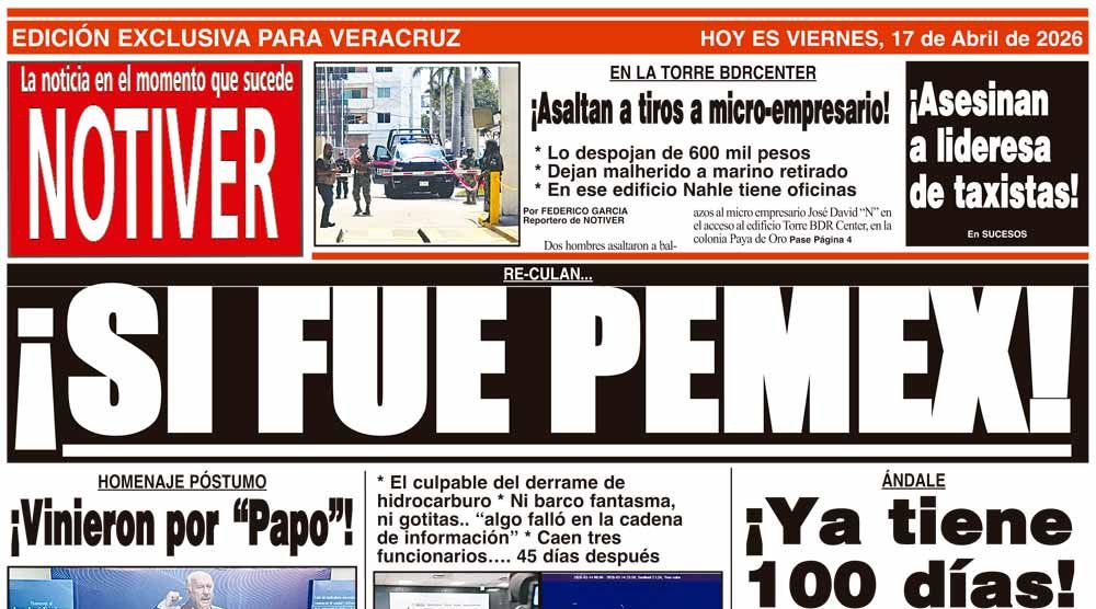 LA PORTADA - VIERNES 17 DE ABRIL 2026