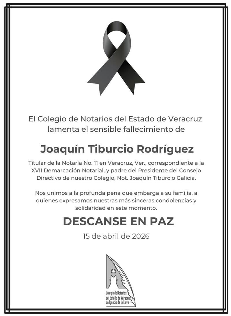 ¡MUERE DESTACADO NOTARIO! - *Joaquín Tiburcio Rodríguez, padre del actual presidente del Colegio