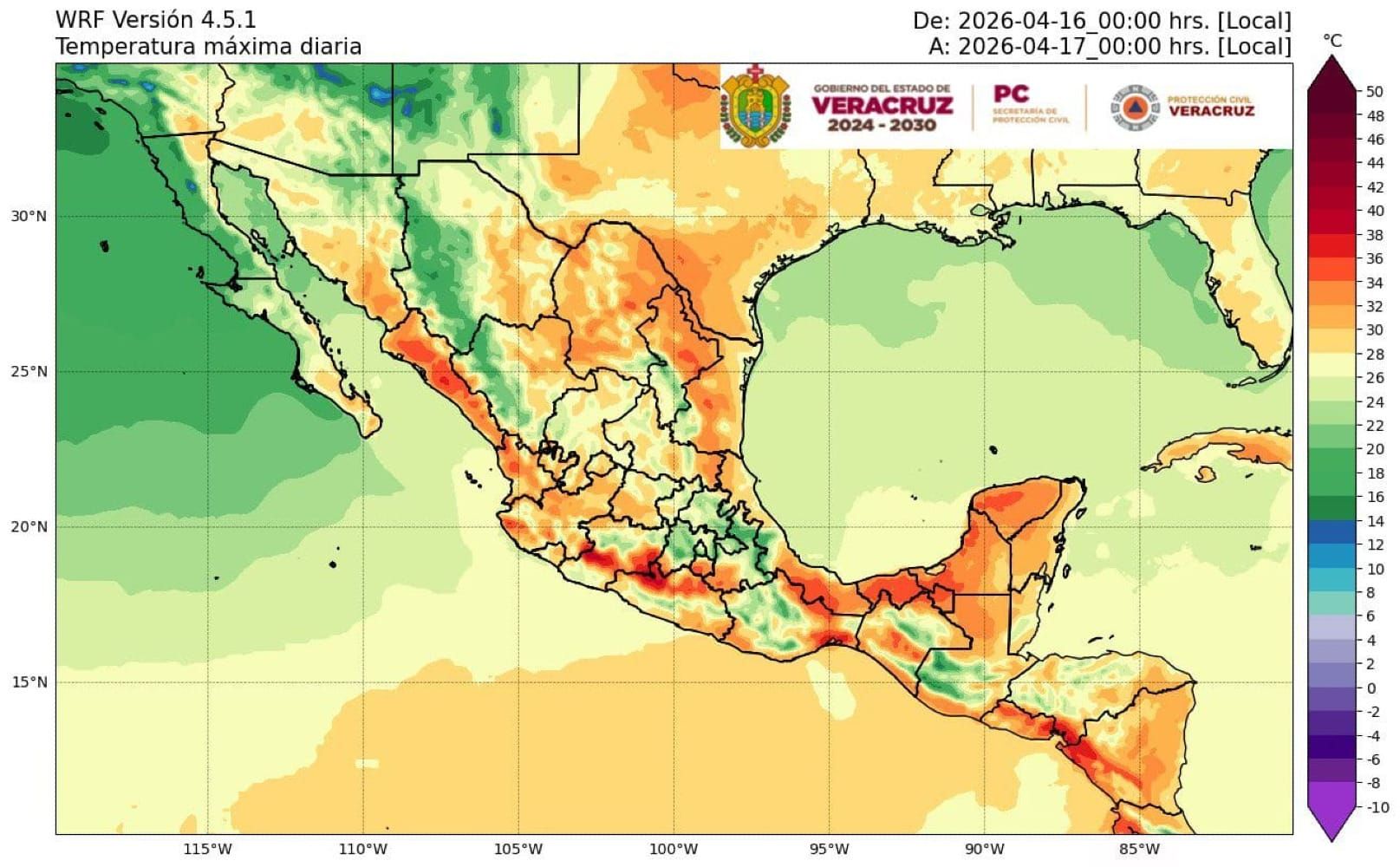 ¡EL FRENTE FRÍO NO. 45 ATACARÁ CON LLUVIAS FUERTES Y MASA DE AIRE POLAR!