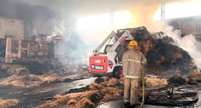 ¡INCENDIO EN LAS GALERAS DE RANCHO EN LA ANTIGUA!