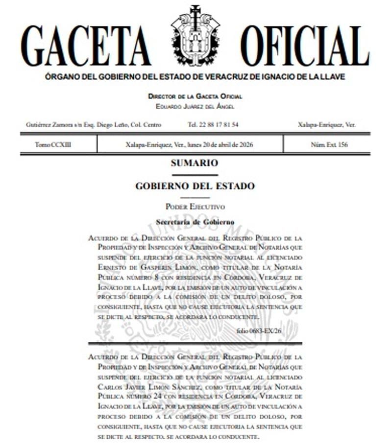 ¡SUSPENDEN A DOS NOTARIOS! - TARJETA ROJA