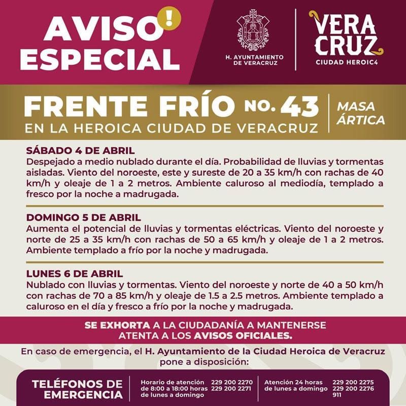 ¡CON TODO Y NORTE! - AHI VIENE EL FRENTE FRÍO