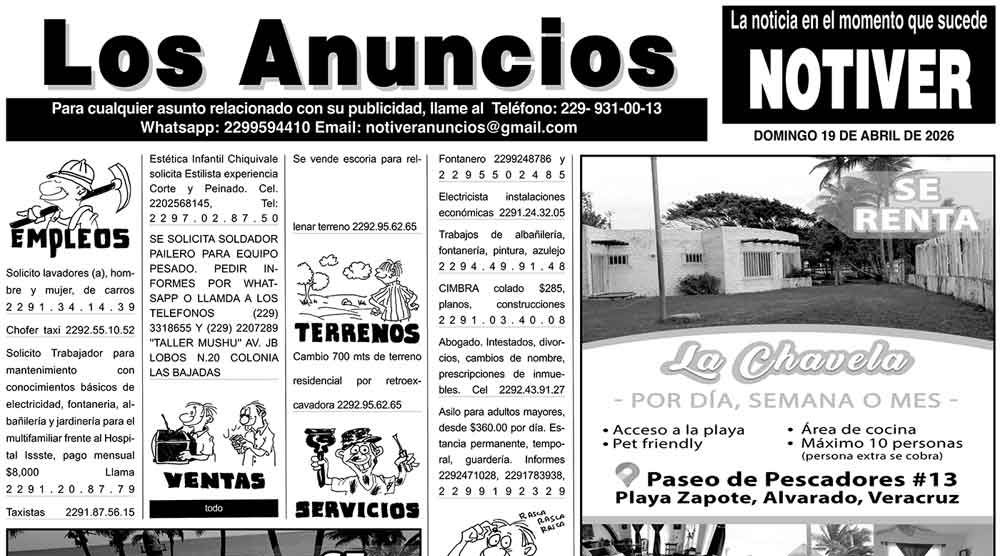 ...LOS ANUNCIOS, AVISOS Y DEMÁS! - DOMINGO, 19 DE ABRIL 2026